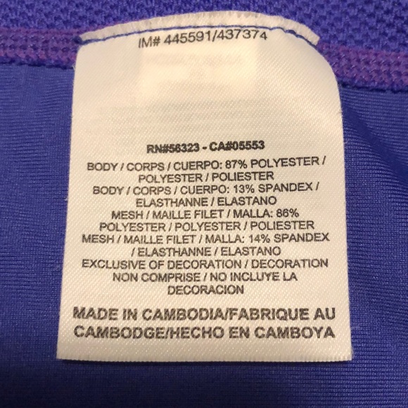 Nike Beautiful Purple V Neck Short Sleeve Top - Picture 6 of 7